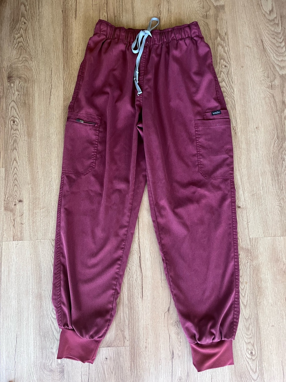 VIAOLI SCRUBS burgundy jogger pants ❤️XL